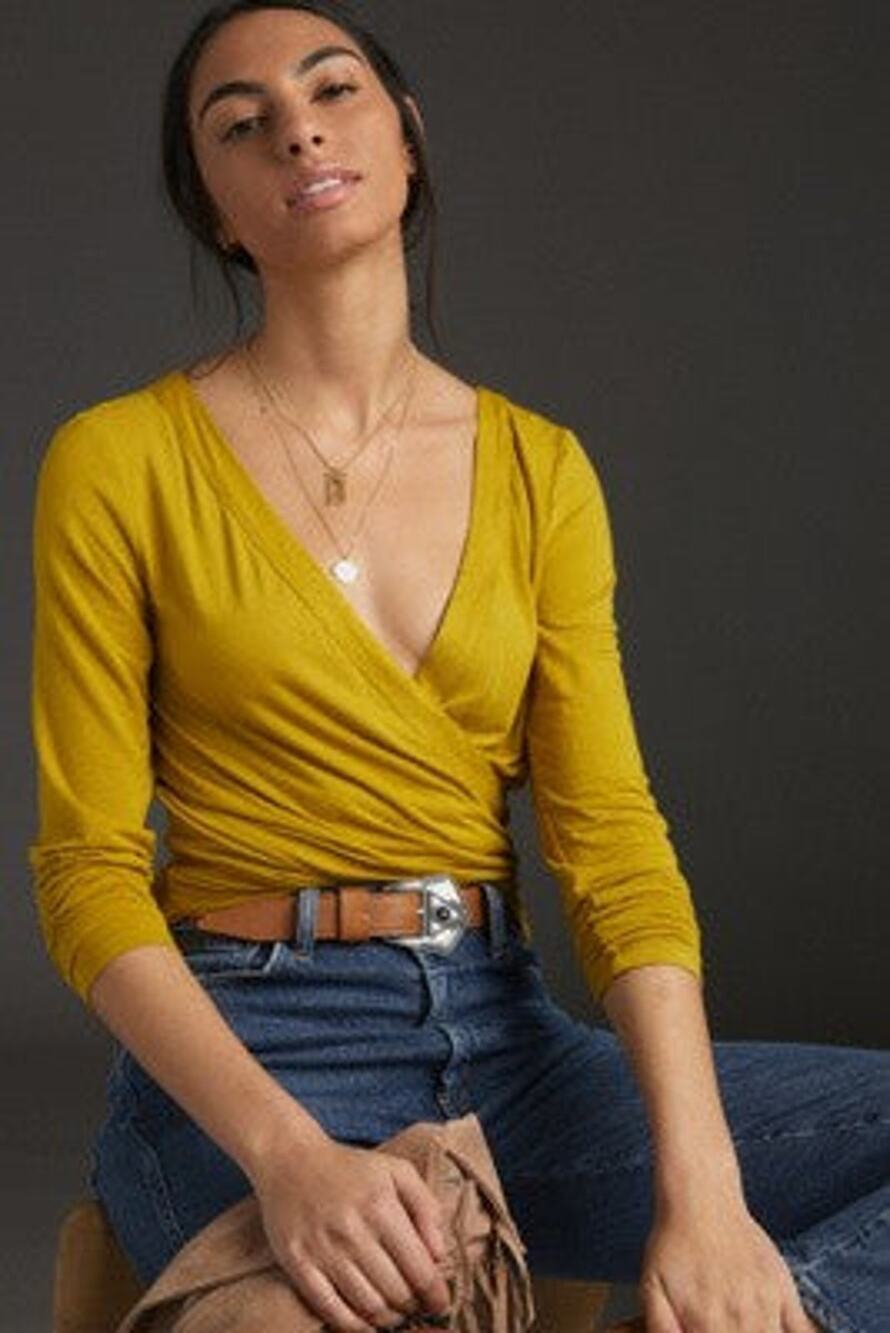 Anthropologie Ally Ruched Top - S